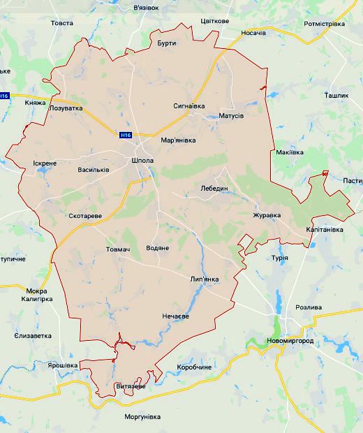 Карта Шполянского района Шполянский район Проверка на полиграфе детекторе лжи в городе Шпола