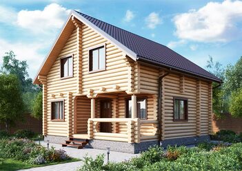 Купить дом из тесанного бревна - Строительство домов из тесанного бревна под ключ по низкой цене