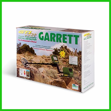 Металлоискатель Garrett GTI 2500 поставляется в фирменной прочной картонной коробке