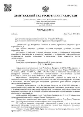 Арбитражный суд республик Татарстан Дело о банкротстве