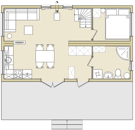 план первого этажа норвежского дома 64