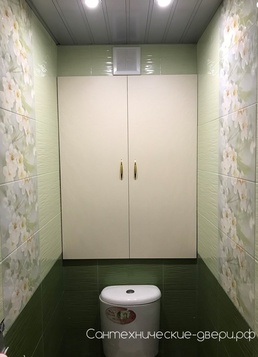 Фотография №1 Ламинированные дверцы для туалета из ЛДСП EGGER крем бежевый