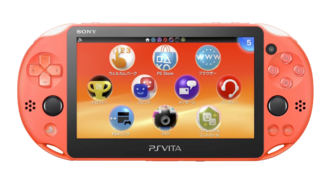 Neon Orange PlayStation Vita PCH-2000 series, Front Side