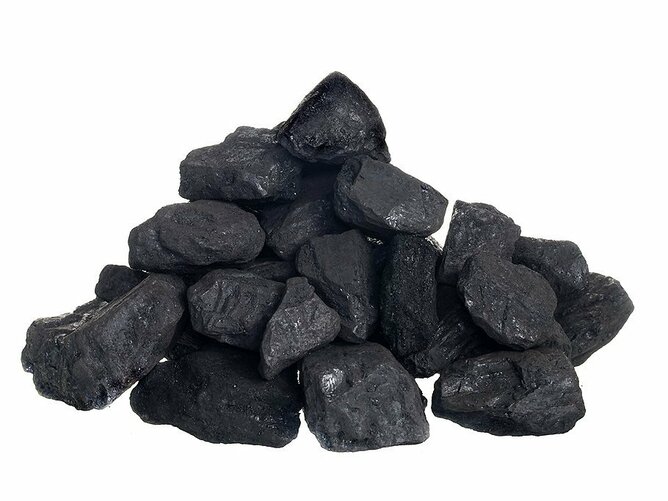 Каменный уголь. Сорт угля зависит от его марки и размера куска