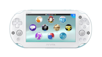 Light Blue White PlayStation Vita PCH-2000 series, Front Side