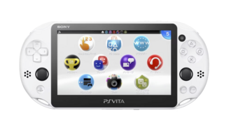 Glacier White PlayStation Vita PCH-2000 series, Front Side