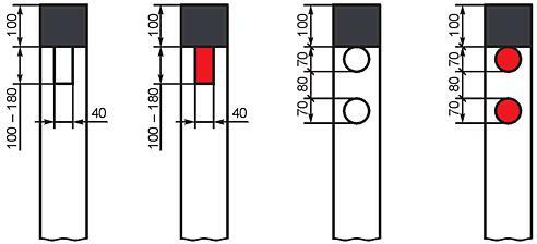 Вертикальная разметка сигнальных столбиков С3