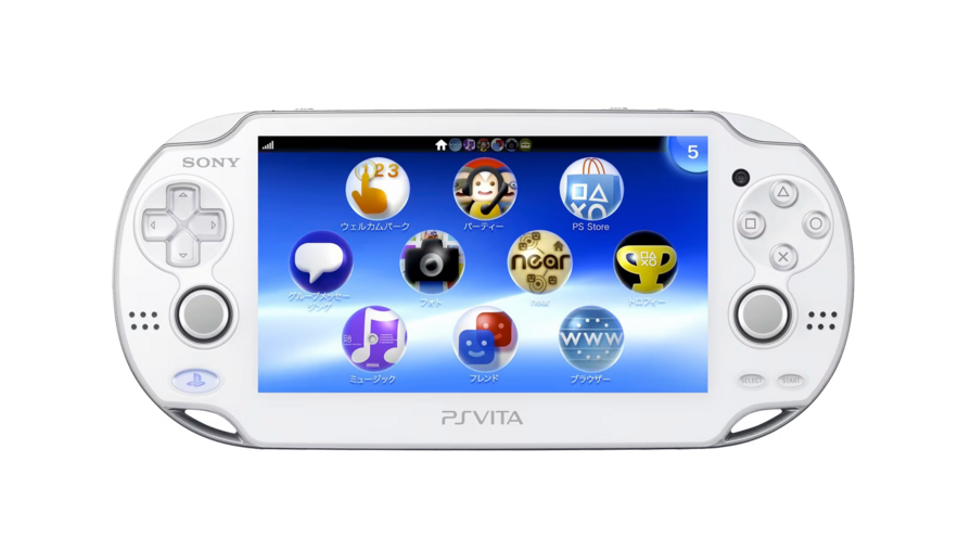 White PlayStation Vita PCH-1000 series Front Side