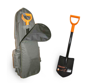 Каждый покупатель металлоискателя Garrett AT Pro получает 3 подарка: рюкзак кладоискателя, лопату Fiskars Solid и удобную сумку для находок.