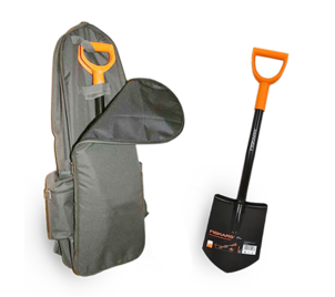 Каждый покупатель металлоискателя Garrett Ace 400i получает в подарок рюкзак кладоискателя и лопату Fiskars Solid 