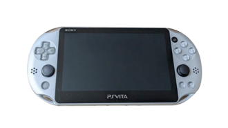 Silver PlayStation Vita PCH-2000 series, Front Side