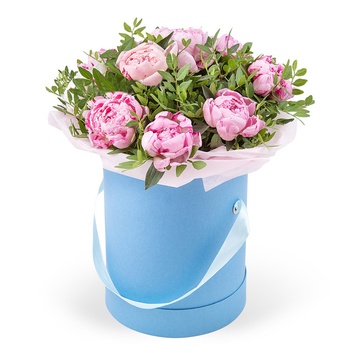 Коробка с пионами 11 шт