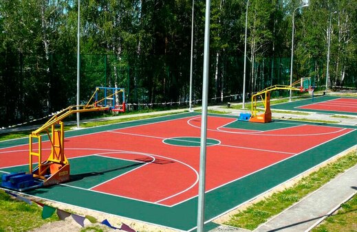 Резиновое покрытие для открытых спортивных площадок в Минске