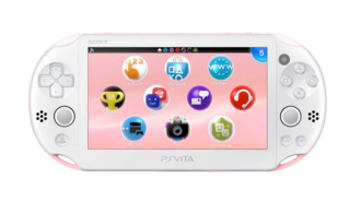 Pink and White PlayStation Vita PCH-2000 series, Front Side
