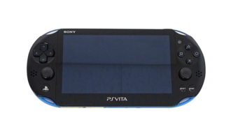 Black/Blue PlayStation Vita PCH-2000 series, Front Side