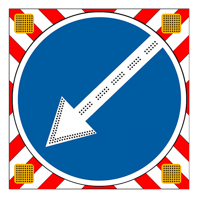 светодиодный знак дорожный щит прикрытия