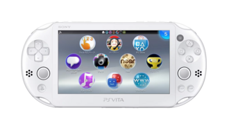 White PlayStation Vita PCH-2000 series, Front Side