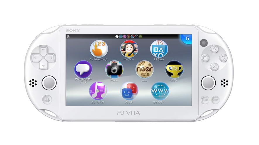 White PlayStation Vita PCH-2000 series, Front Side