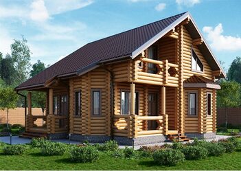 Сибирские дома из бревна - Строительство дома в стиле сибири из бревна недорого
