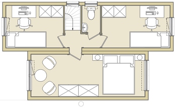 план второго этажа норвежского дома 73