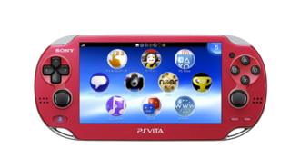 Red PlayStation Vita PCH-1000 series, Front Side