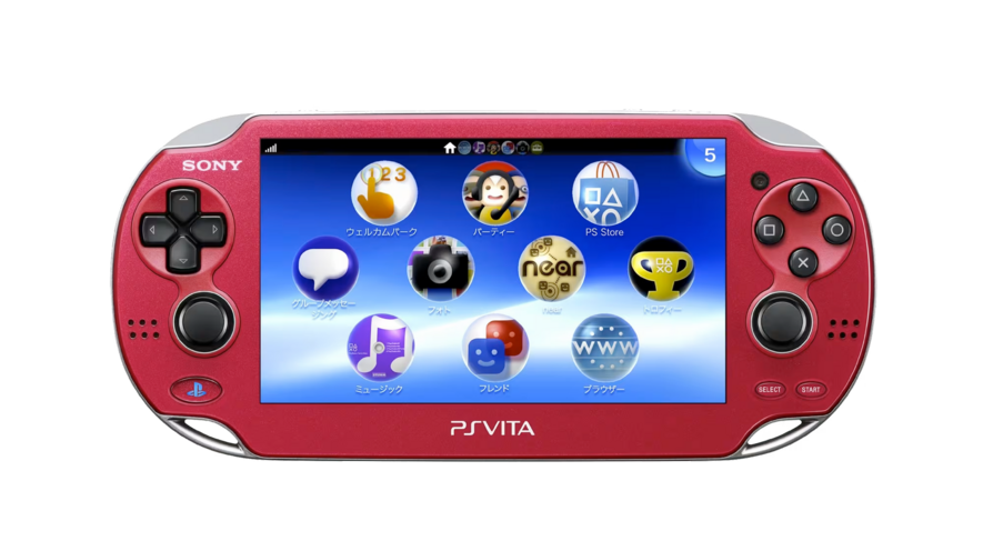 Red PlayStation Vita PCH-1000 series, Front Side