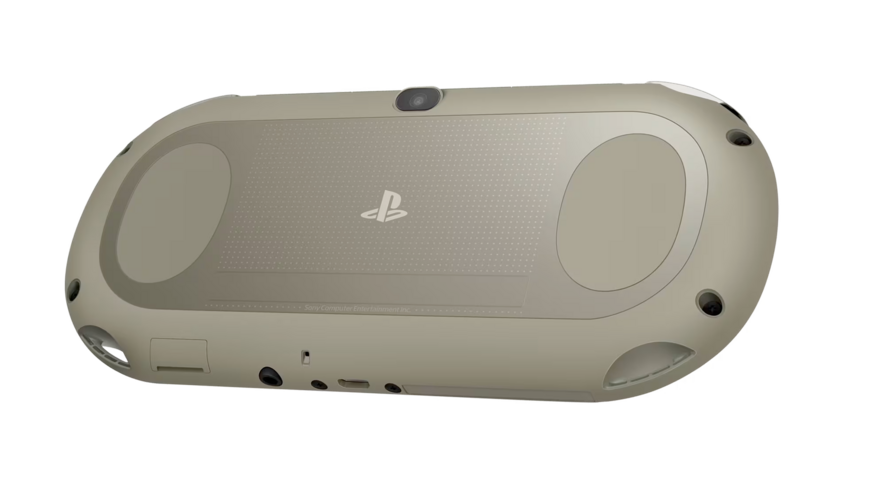 Khaki and Black PlayStation Vita PCH-2000 series, Back Side