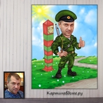 Шаржи по фотографии заказать, Москва. Подарок мужчине на День рождения, юбилей