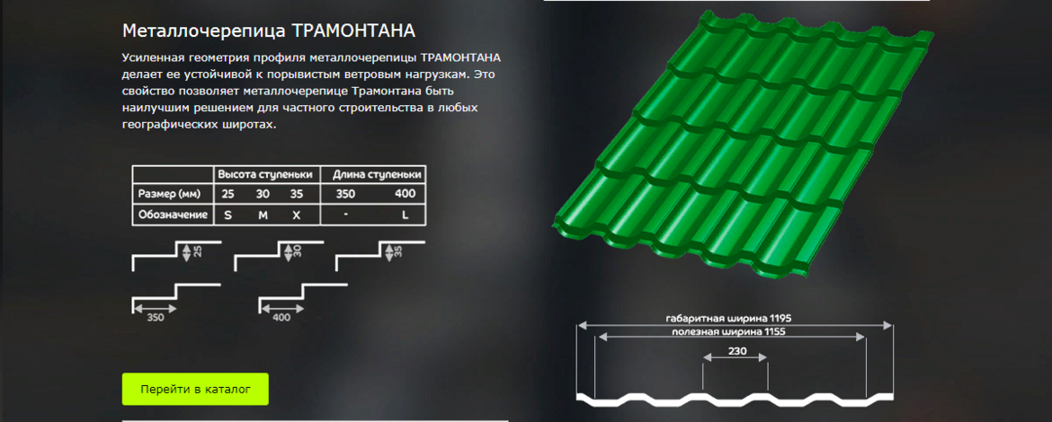 Купить Металлочерепицу Размеры Цена
