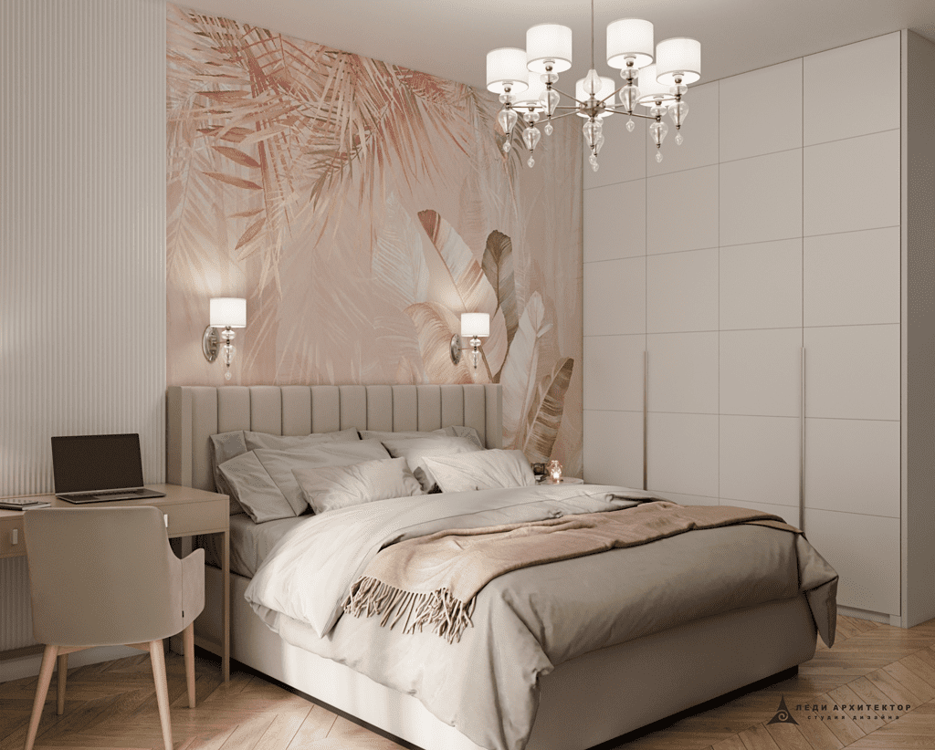 Дизайн спальни в ЖК Столичный