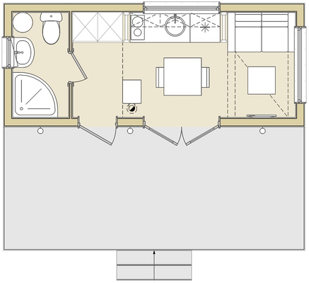 План 1 этажа Норвежского дома
