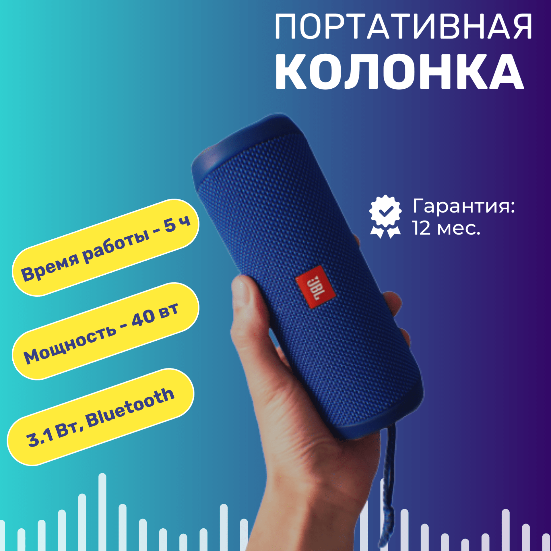 инфографика: колонка портативная