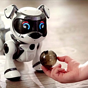 Робот-собачка, которая выполняет команды и лает