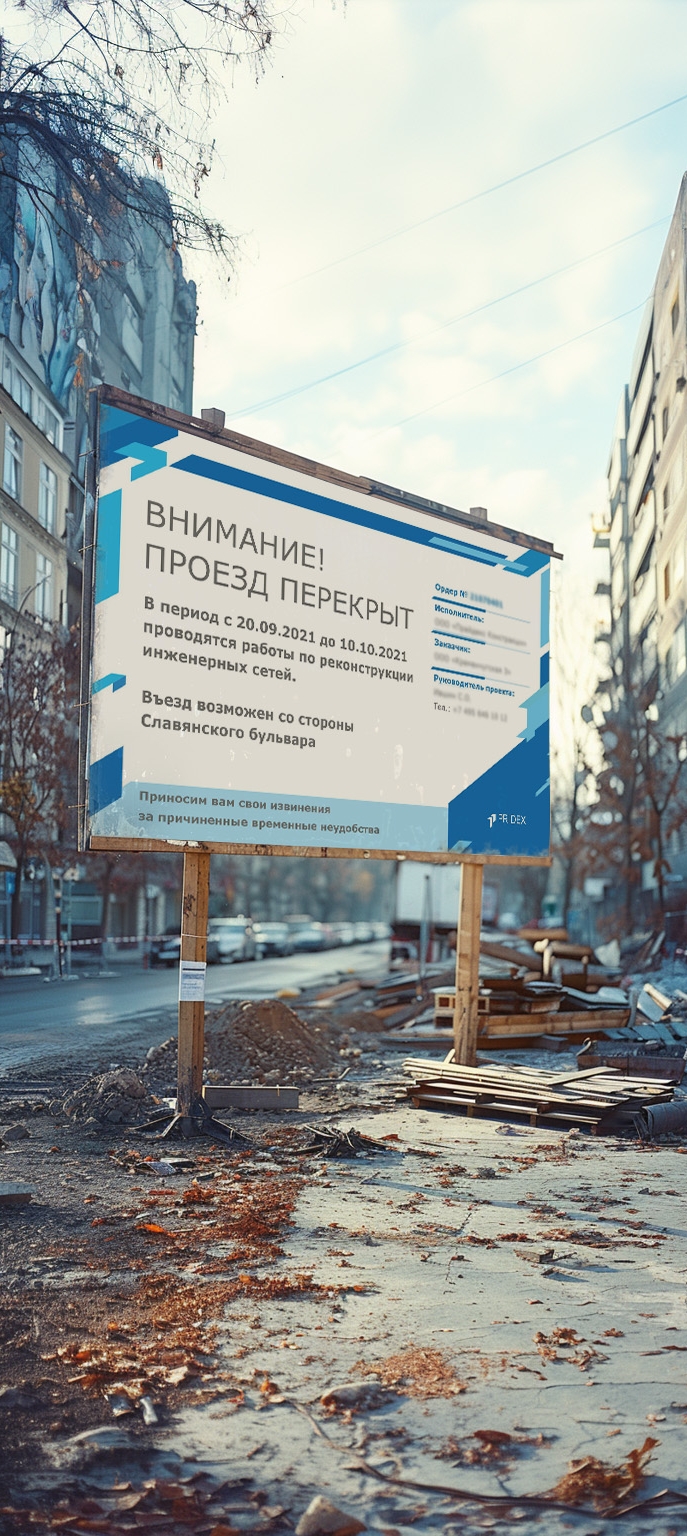 Купить строительный баннер в Москве