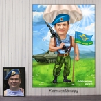 Шаржи по фотографии заказать, Москва. Подарок мужчине на День рождения, юбилей