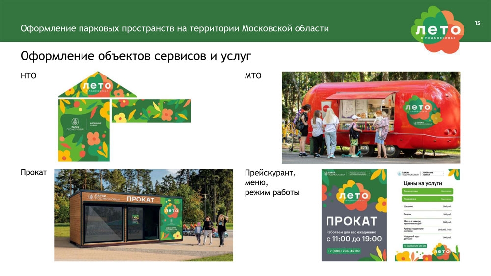 Оформление объектов сервисов и услуг