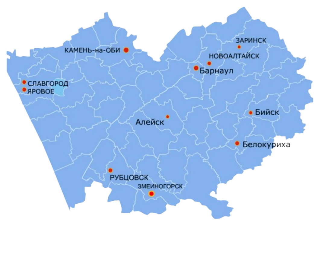 Алтайский край политическая карта