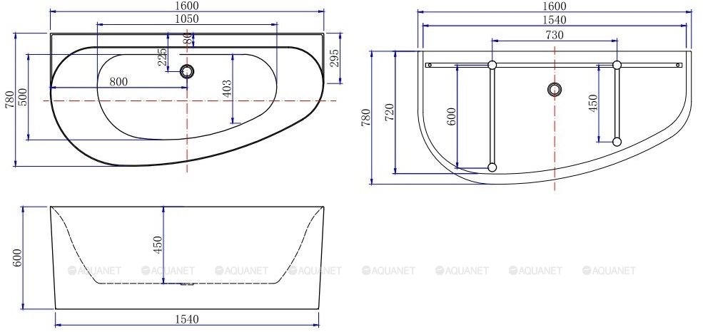 Акриловая ванна Allen Brau Priority 5 А 160x78 белый матовый