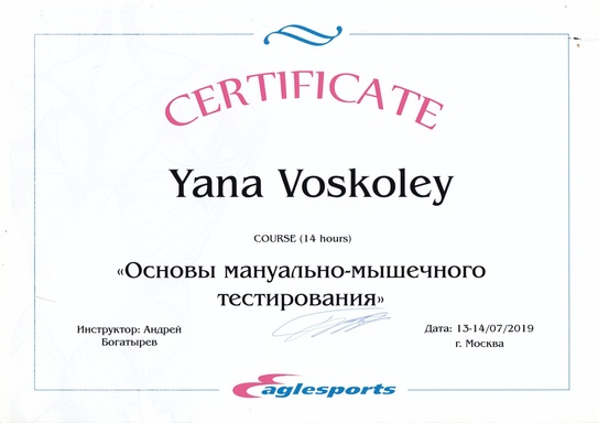 Основы мануального мышечного тестирования