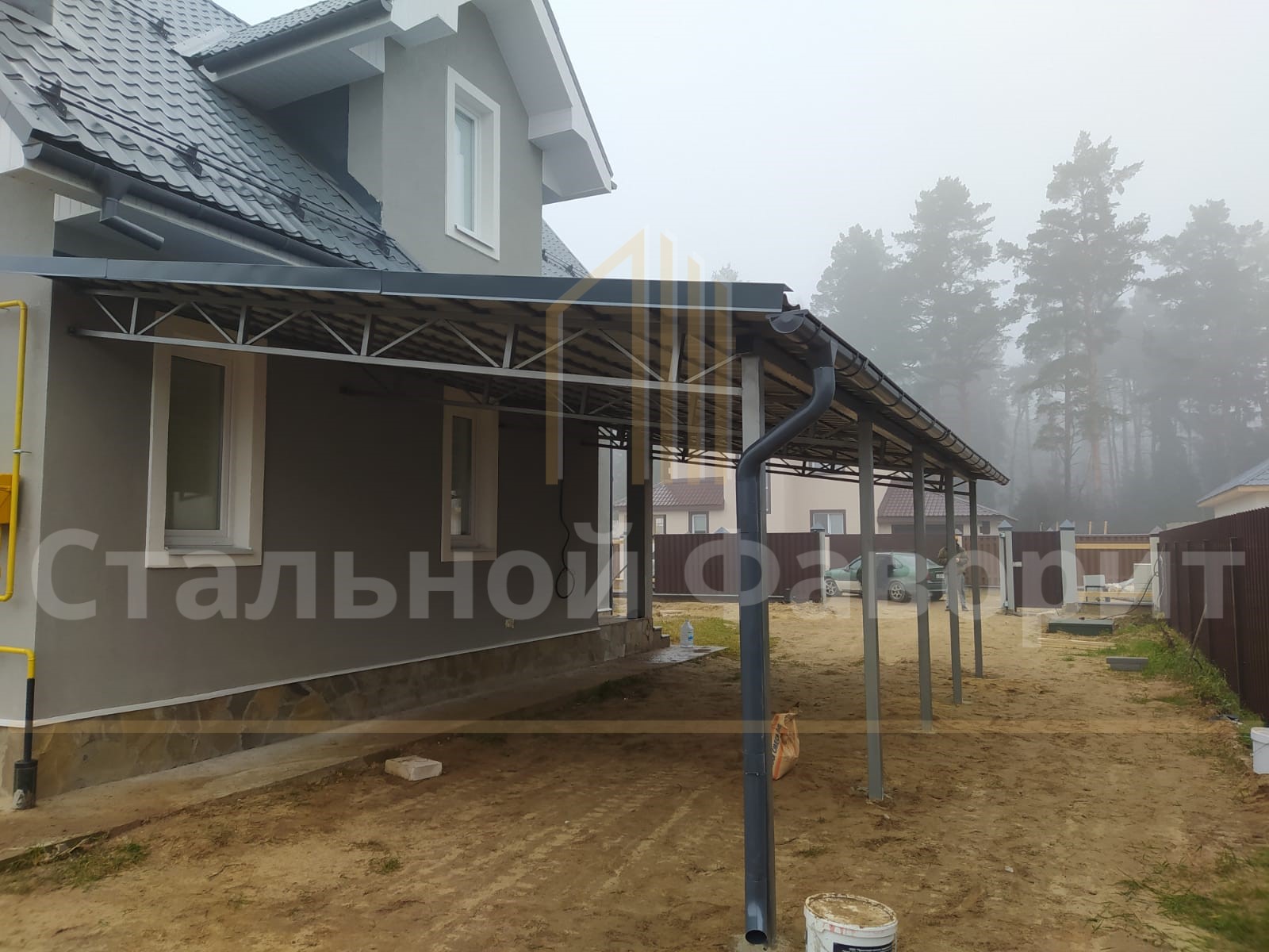 Изготовление металлических навесов в Москве и МО цена от производителя