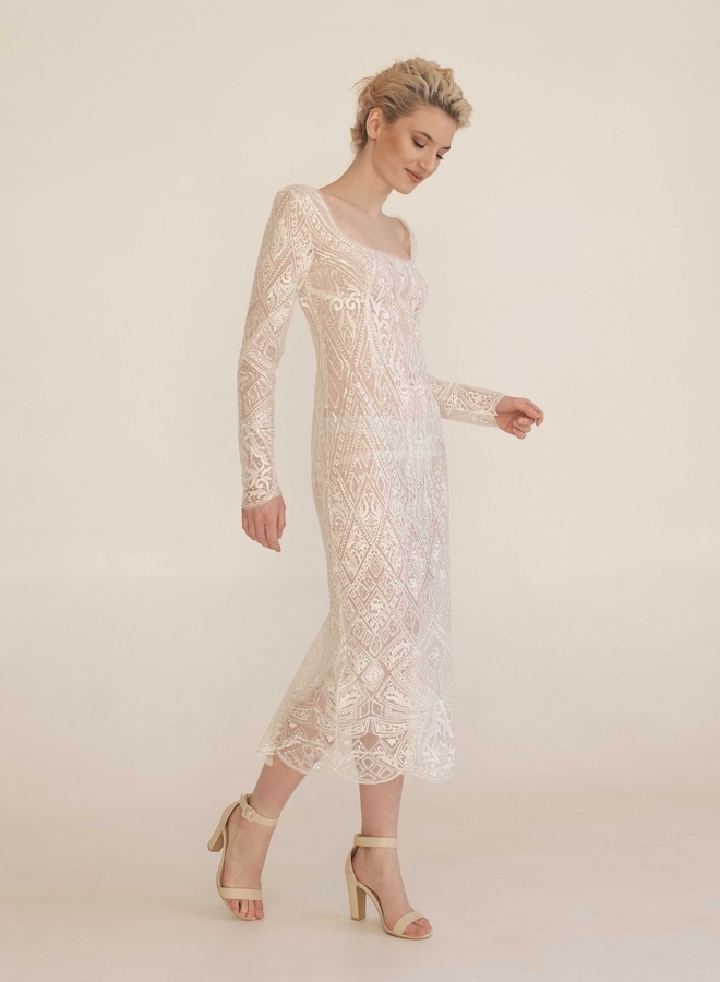 Пошить платье вечернее кружевное полупрозрачное на заказ по меркам