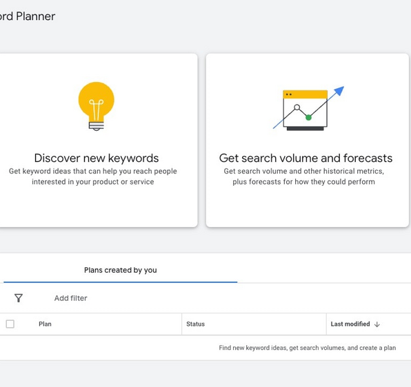 Сервис для подбора ключевых слов Google Keyword Planner