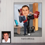 Корпоративные подарки, коллективный шарж, сотрудники компании, коллеги, москва заказать шарж по фото