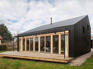 норвежский дом с панорамными окнами