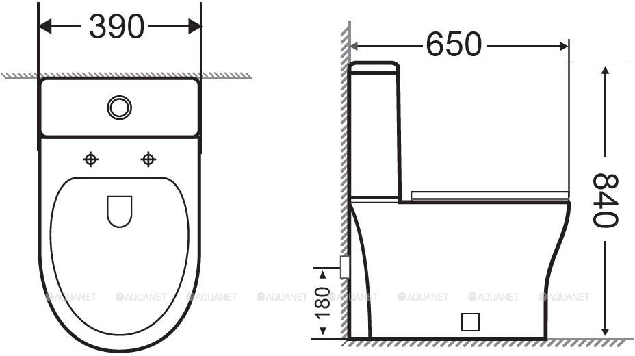 Унитаз-компакт Aquanet Rimless Roll 2-C CL-12289