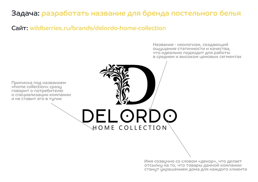 Пример нейминга и лого DELORDO