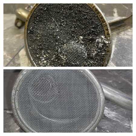 Очистка сетчатого фильтра средством для мойки деталей Ривасол