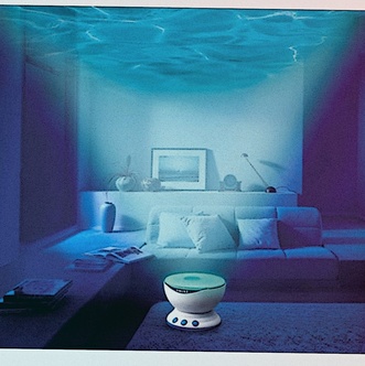 Прибор, проецирующий подвижное изображение волн со звуком прибоя, подарок для создания спокойной атм