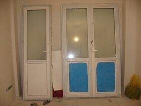 Дверь одностворчатая и штульповая двустворчатая, инпост и нижняя панель