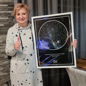 Звездная карта, подарок на 40 летний Юбилей женщине. На юбилей 40 лет женщине, подруге, коллеге